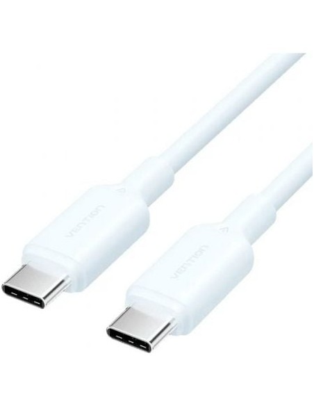 Cable USB 2.0 Tipo-C 3A Vention TRCSF/ USB Tipo-C Macho - USB Tipo-C Macho/ Hasta 60W/ 480Mbps/ 1m/ Azul