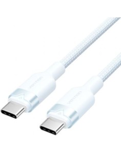 Cable USB 2.0 Tipo-C 3A Vention TRDSH/ USB Tipo-C Macho - USB Tipo-C Macho/ Hasta 60W/ 480Mbps/ 2m/ Azul