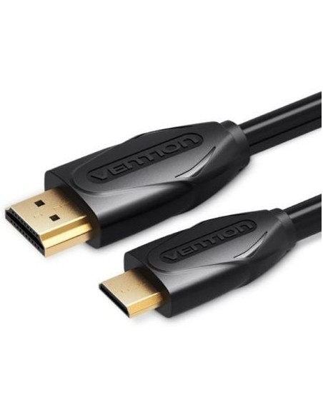 Cable HDMI Vention VAA-D02-B200/ HDMI Macho - Mini HDMI Macho/ 2m/ Negro