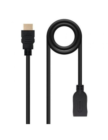 Cable Alargador HDMI Nanocable 10.15.1013/ HDMI Macho - HDMI Hembra/ 3m/ Negro