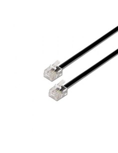 Cable de Teléfono RJ11 6P4C Aisens A143-0319/ 2m/ Negro
