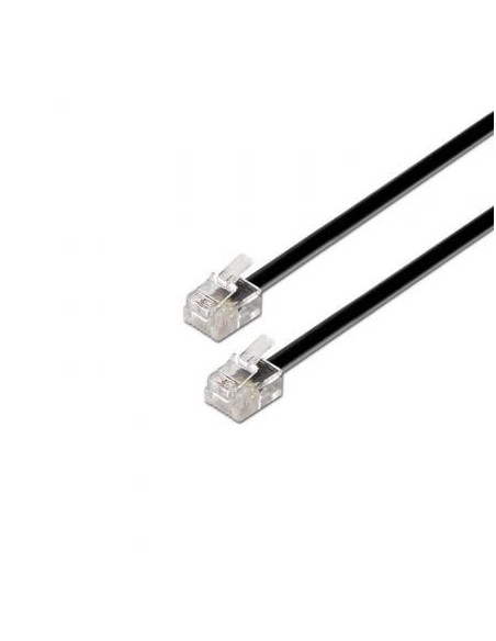 Cable de Teléfono RJ11 6P4C Aisens A143-0319/ 2m/ Negro