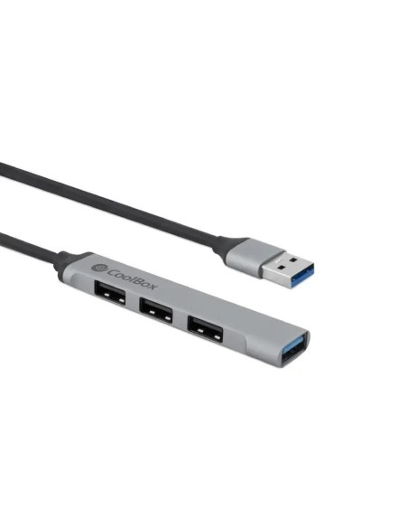 Coolbox HUB4 Lite USB-C/A 4 Puertos Aluminio