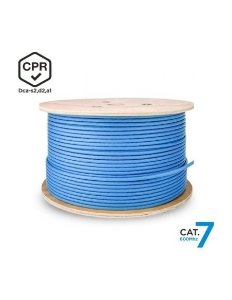 Bobina de Cable RJ45 SFTP AWG23 LSZH CPR Dca Aisens A146-0666 Cat.7/ 500m/ Azul