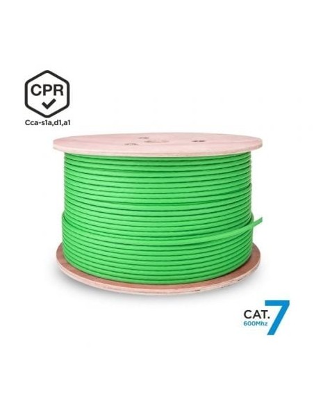 Bobina de Cable RJ45 SFTP AWG23 LSZH CPR Cca Aisens A146-0667 Cat.7/ 305m/ Verde