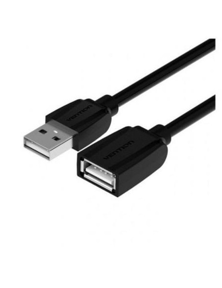 Cable Alargador USB 2.0 Vention VAS-A44-B200/ USB Macho - USB Hembra/ 480Mbps/ 2m/ Negro