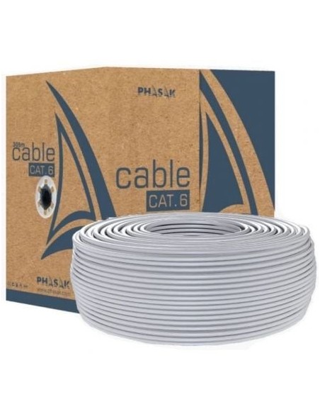 Bobina de Cable RJ45 UTP Phasak PHR 6100 Cat.6/ 100m