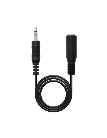 Nanocable Cable Audio, Jack 35/M-H, Negro, 3 M
