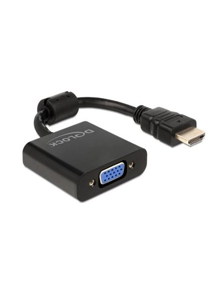 Delock Adaptador HDMI-A 19 pines Macho a VGA Negro