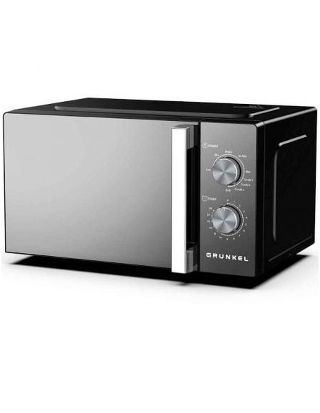 Microondas Grunkel MWG-20ESPEJO/ 800W/ Capacidad 20L/ Función Grill/ Negro