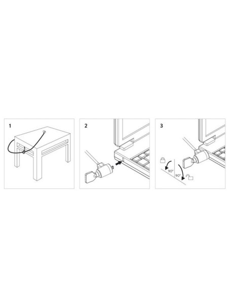 EWENT EW1242 Cable de Seguridad con llave
