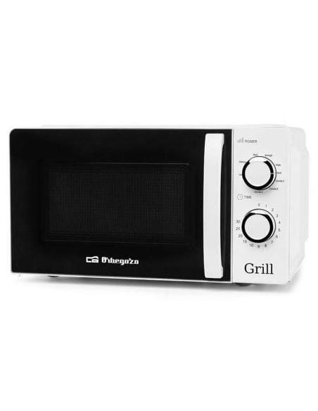 Microondas Orbegozo MIG 2130/ 700W/ Capacidad 20L/ Función Grill/ Blanco