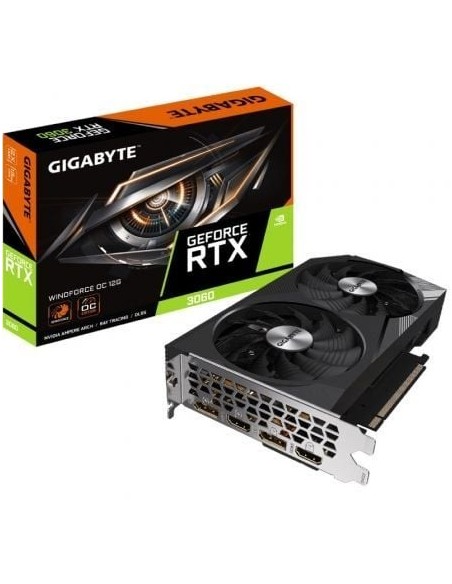 Tarjeta Gráfica Gigabyte GeForce RTX 3060 WindForce OC Rev 2/ 12GB GDDR6/ LHR
