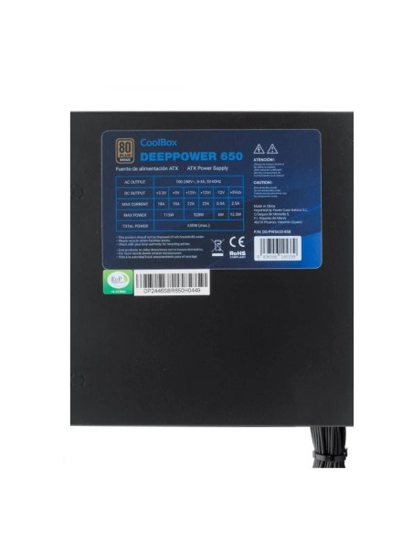 Coolbox Gaming Fuente alimentacion 650w 80+ bronze
