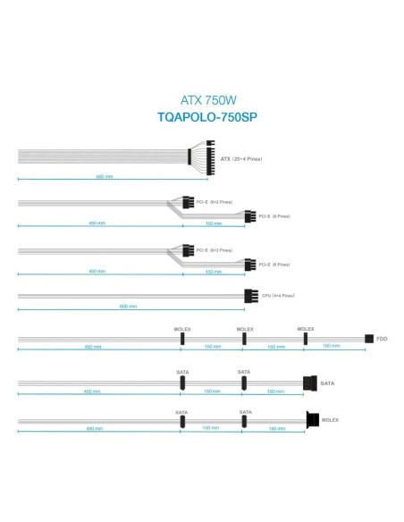 Tooq Fuente Alimentación TQAPOLO-750SP 750W