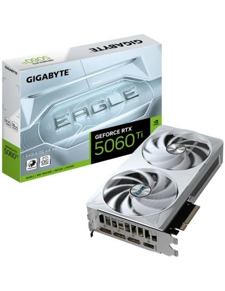 Tarjeta Gráfica Gigabyte GeForce RTX 5060 Ti Eagle OC ICE/ 8GB GDDR7