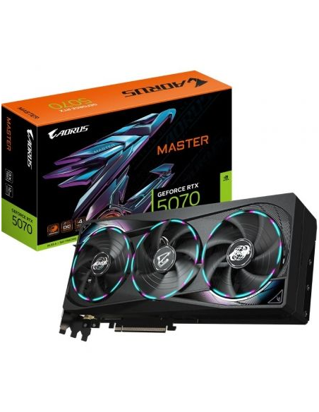 Tarjeta Gráfica Gigabyte AORUS GeForce RTX 5070 Master/ 12GB GDDR7