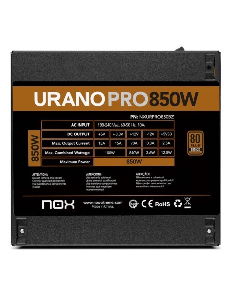 NOX Fuente ATX Urano PRO 850W Bronze