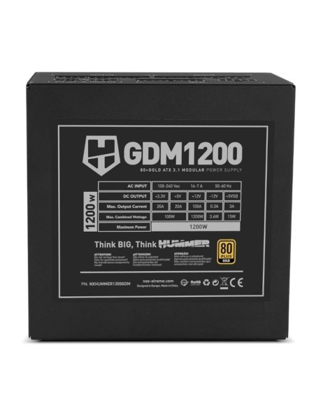 NOX HUMMER GDM1200W Fuente modular ATX3.1 80+GOLD