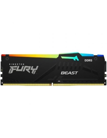 Memoria RAM Kingston FURY Beast RGB 16GB/ DDR5/ 5600MHz/ 1.25V/ CL40/ DIMM