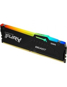 Memoria RAM Kingston FURY Beast RGB 16GB/ DDR5/ 6400MHz/ 1.4V/ CL32/ DIMM