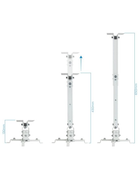 Tooq PJ2012T-W Soporte Proyector Techo Blanco