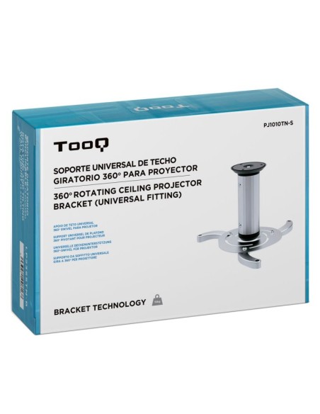 Tooq PJ1010TN-S Soporte Proyector Techo Plata