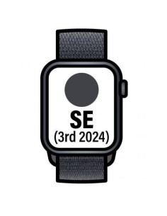 Apple Watch Series 10/ GPS/ 42mm/ Caja de Aluminio Negro Azabache / Correa Loop Deportiva Tinta