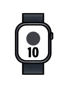 Apple Watch Series 10/ GPS/ 46mm/ Caja de Aluminio Negro Azabache / Correa Loop Deportiva Tinta