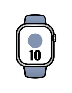 Apple Watch Series 10/ GPS/ Cellular/ 42mm/ Caja de Aluminio / Correa Deportiva Azul Denim M/L