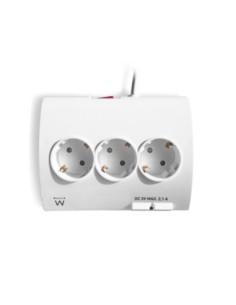 EWENT EW3935 Regleta 5 Schuko + 2 usb 2'1A 2