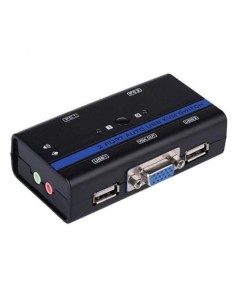 Conmutador KVM SVGA Aisens A111-0064/ 2PC con 1 sólo teclado y ratón