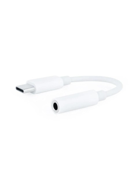Nanocable Adaptador Audio USB-C-M a Jack-H, Blanco