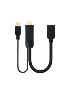 Nanocable Conversor HDMI/M a DP/H Negro 20 cm