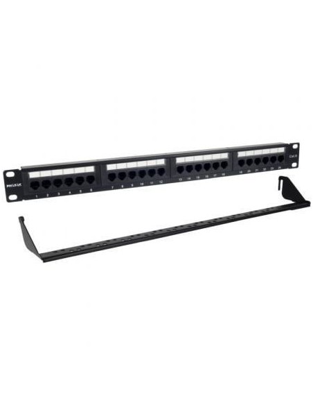 Patch Panel Phasak PU 2424/ 24 Puertos/ Cat.6/ Altura 1U/ Gestión de Cables