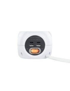 Nanocable Base de enchufes con 4 USB Blanco