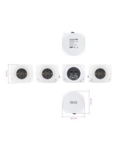 Nanocable Base de enchufes con 4 USB Blanco 2