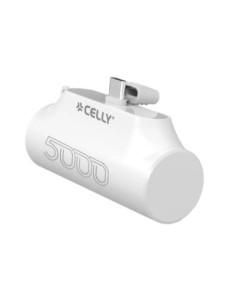 Celly Powerbank Compacta Usb-C 5000 mAh Blanca