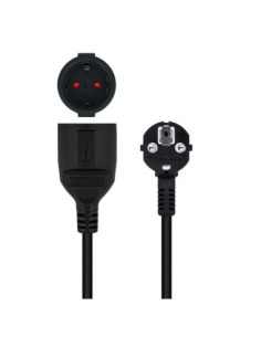 Nanocable Cable Alim' Alargador schuko negro 5 M 2