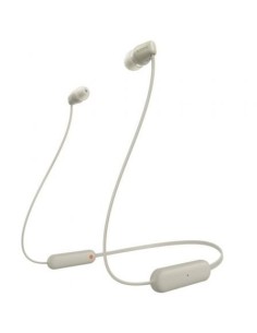 Auriculares Inalámbrico Intrauditivos Sony WI-C100/ con Micrófono/ Bluetooth/ Beige