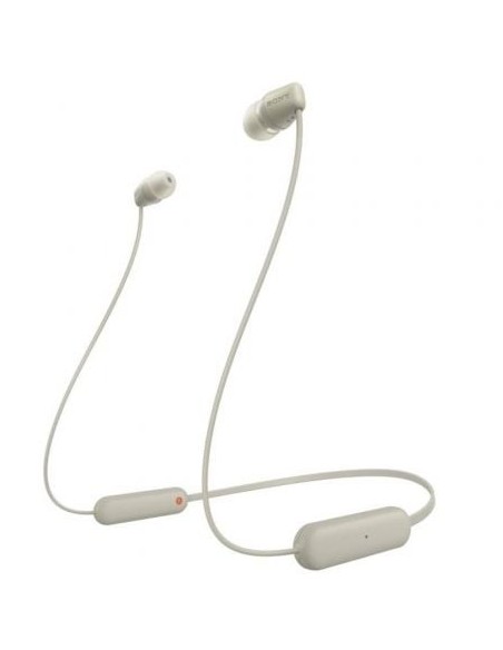 Auriculares Inalámbrico Intrauditivos Sony WI-C100/ con Micrófono/ Bluetooth/ Beige