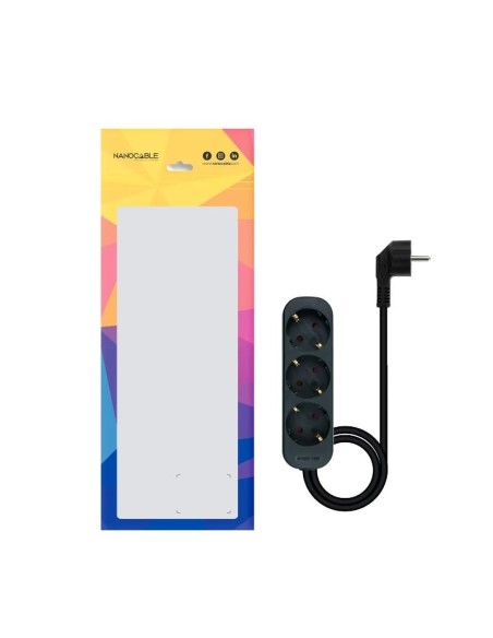 Nanocable Regleta de Enchufes 4 Tomas 1'4 m Negro