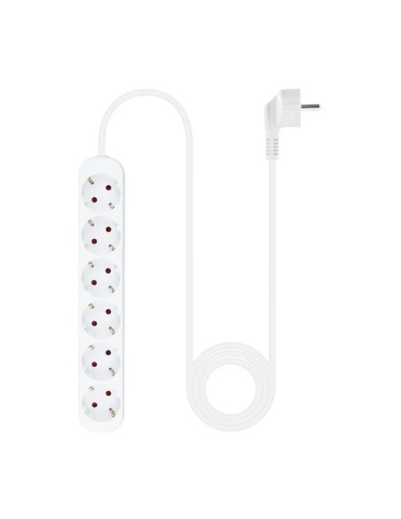 Nanocable Regleta de Enchufes 6 Tomas 1'4 m Blanco