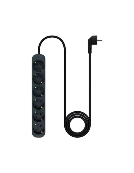 Nanocable Regleta de Enchufes 6 Tomas 1'4 m Negro