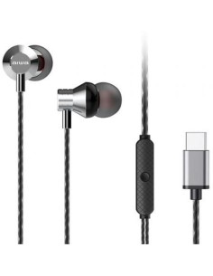 Auriculares Intrauditivos Aiwa ESTM-50USB-C/SL/ con Micrófono/ USB Tipo-C/ Plateados