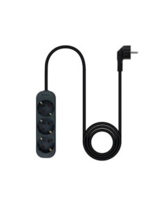 Nanocable Regleta de Enchufes 3 Tomas 1'4 m Negro 2