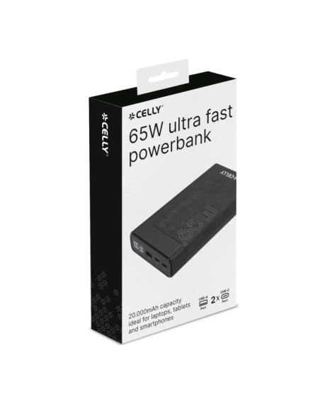 Celly Powerbank PD65W 20000 mAh 65w EVO Negra