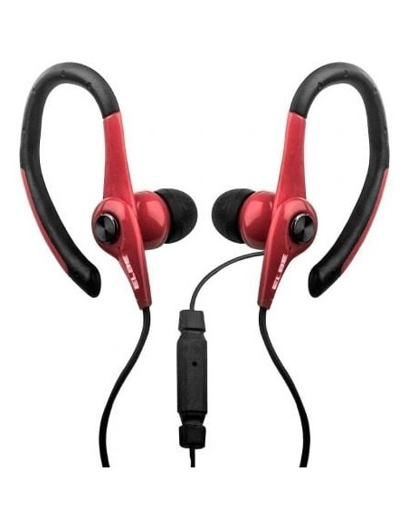 Auriculares Deportivos Elbe AU-107-MIC/ con Micrófono/ Jack 3.5/ Rojos y Negros