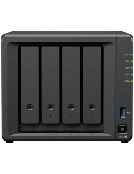 NAS Synology Diskstation DS925+/ 4 Bahías 3.5'- 2.5'/ 4GB DDR4/ Formato Torre