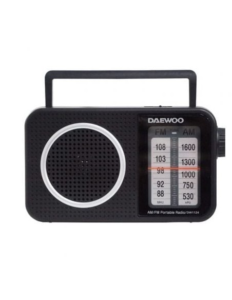 Radio Portátil Daewoo DW1124/ Negra